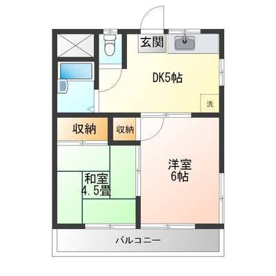 ライトハウスA101（東京都立川市）の間取り図